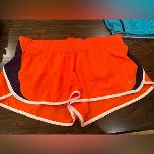 NIKE WOMENS SIZE X-Large RUNNING SHORTS BRIGHT ORANGE 3" Dri-FIT Lined EUC